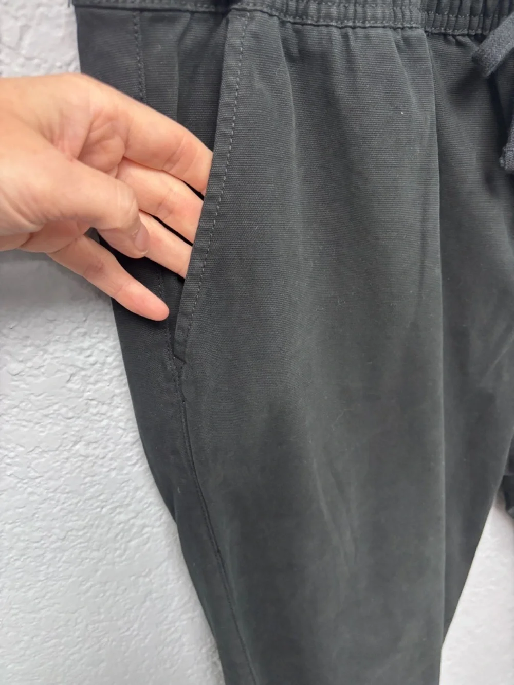 NWT Quiksilver Men’s Sz S Black Elastic Waist Beach Pants; Pckts Fit IPhone 15+